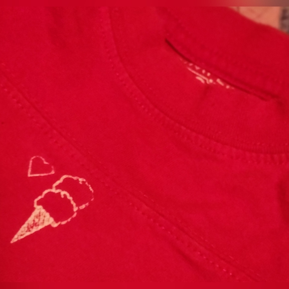 Girls red ice cream t shirt - Picture 3 of 5